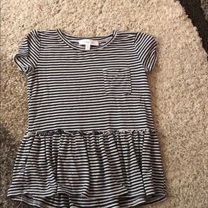 Little Girls Black and White Dress